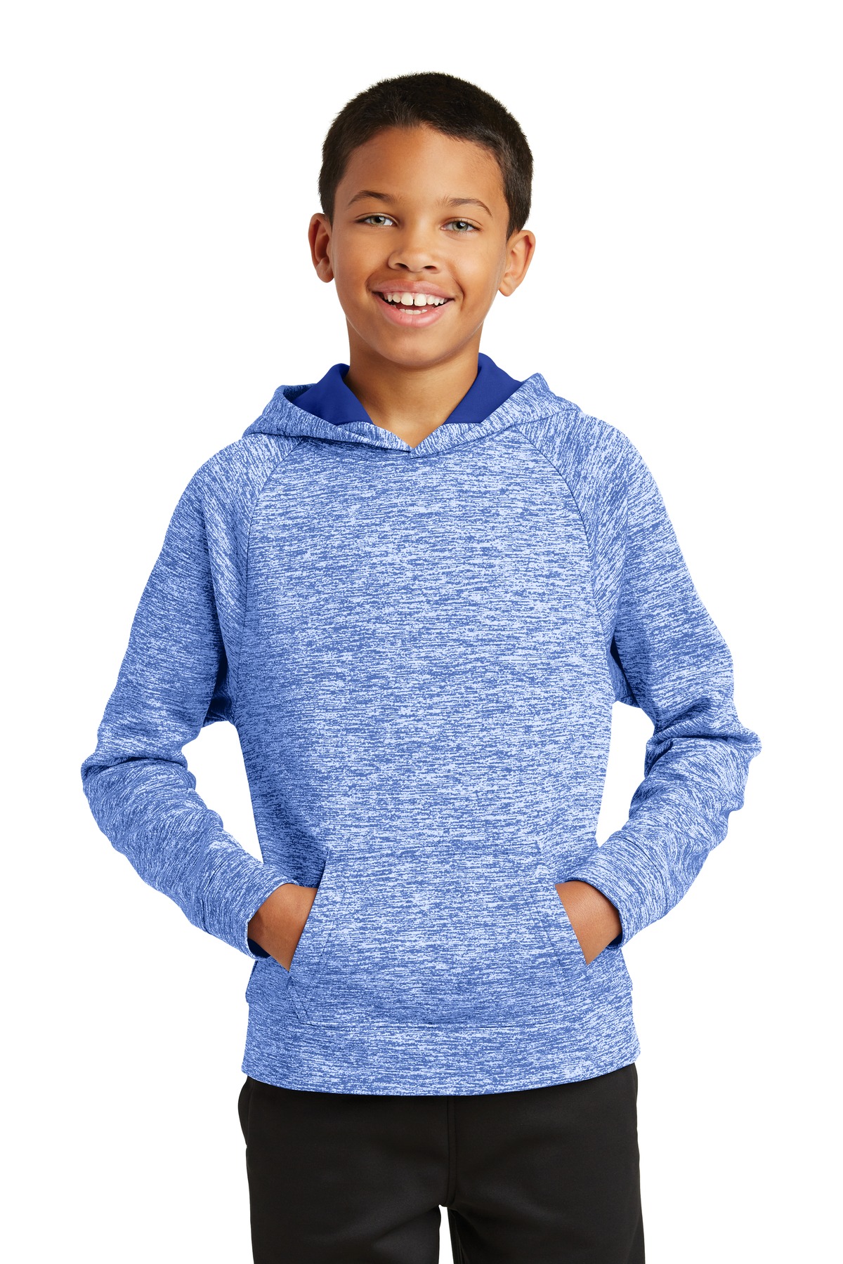 Sport-Tek Youth PosiCharge Electric Heather Fleece Hooded Pullover. YST225 28