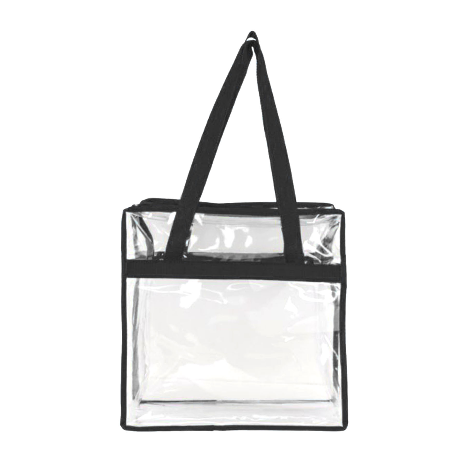 Basic Clear Stadium Security Zipper Tote 3