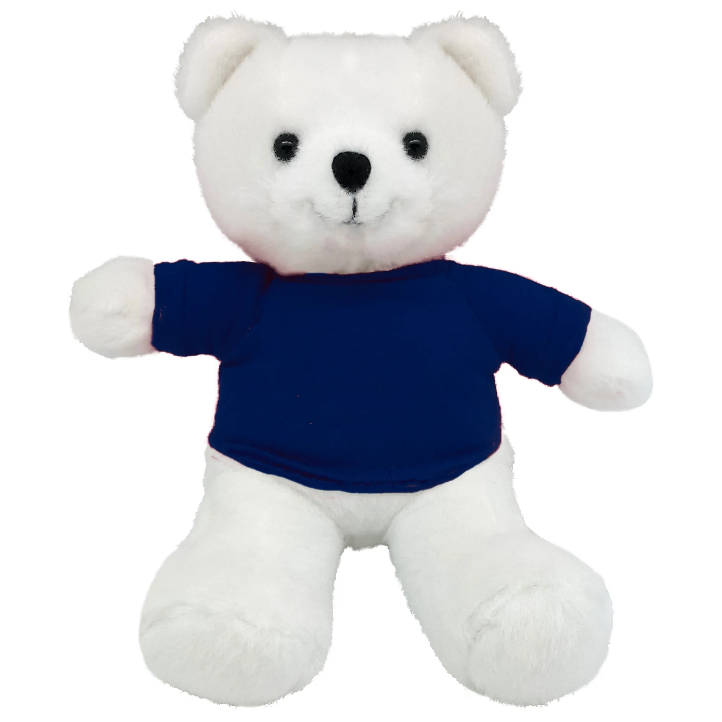 7" White Beanie Bear 8