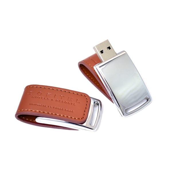 Wrap-around Leather Casing PCB USB Drive 1