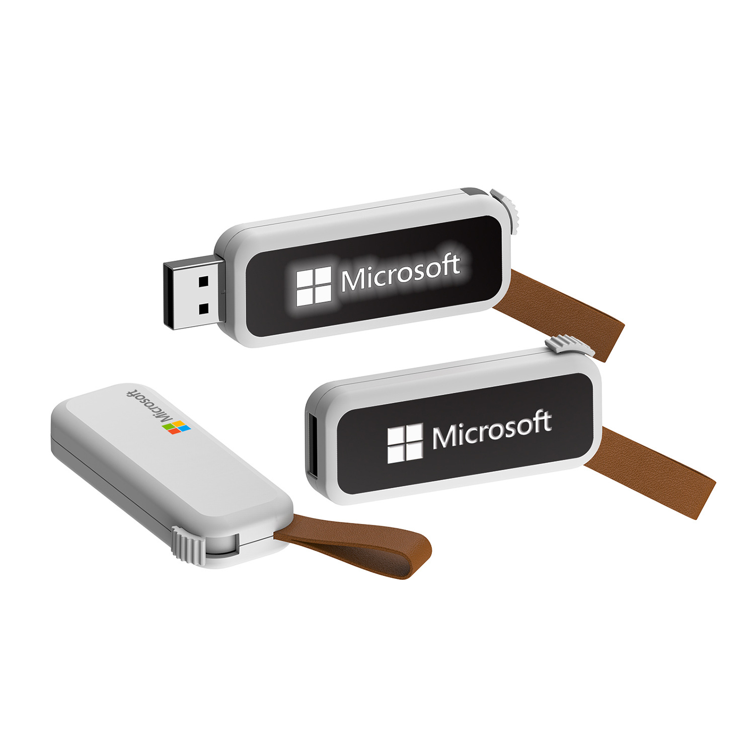LED Light Up Logo USB Flash Drive with Loop 5
