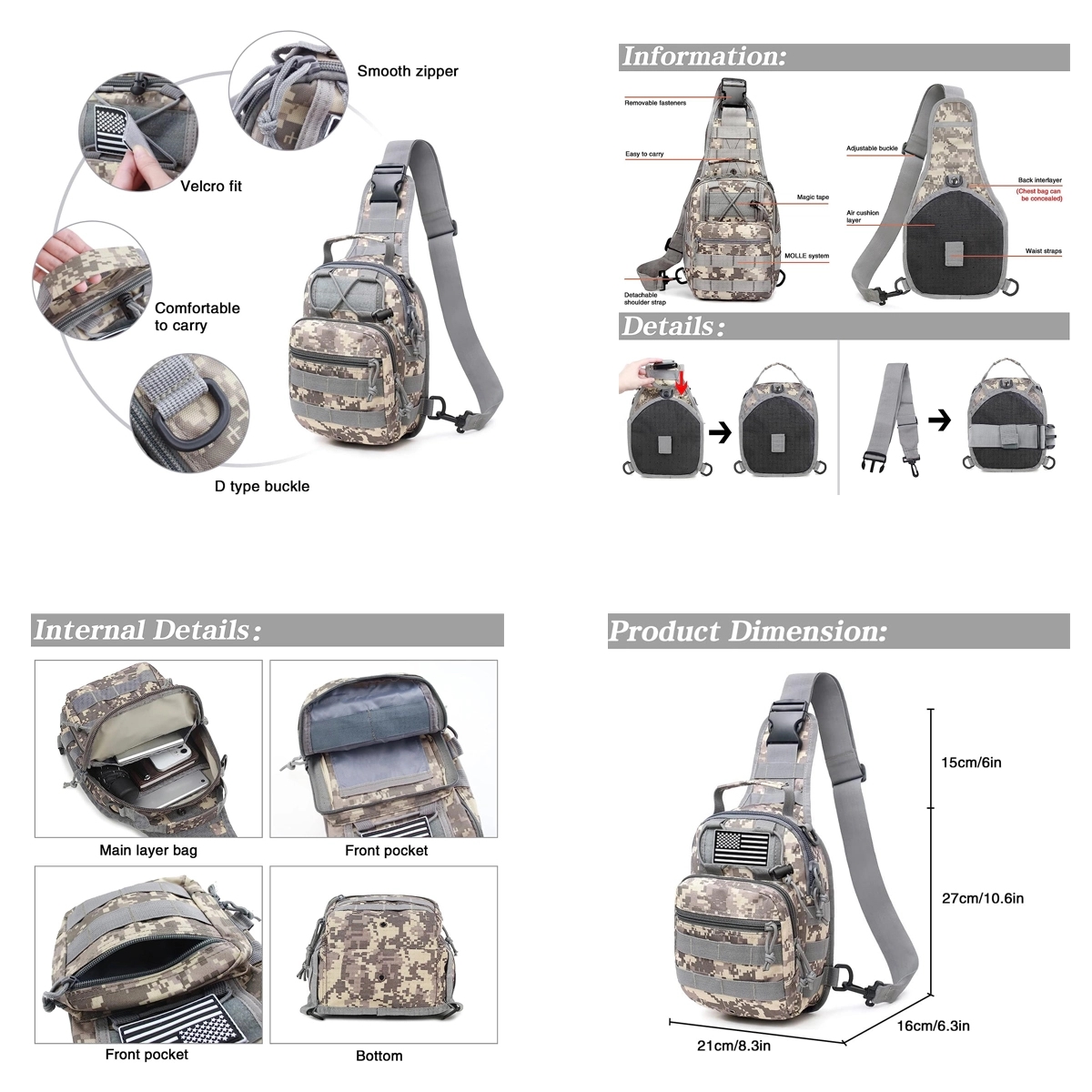 Tactical Sling Bag Backpack 4