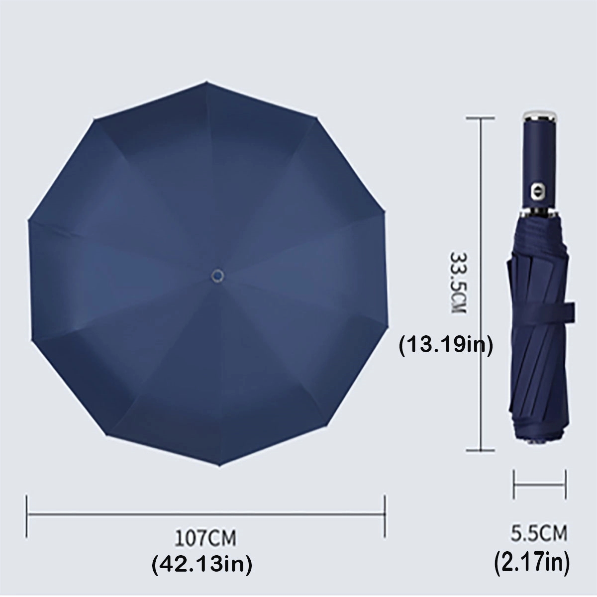 Auto Compact Umbrella With Flashlight 6