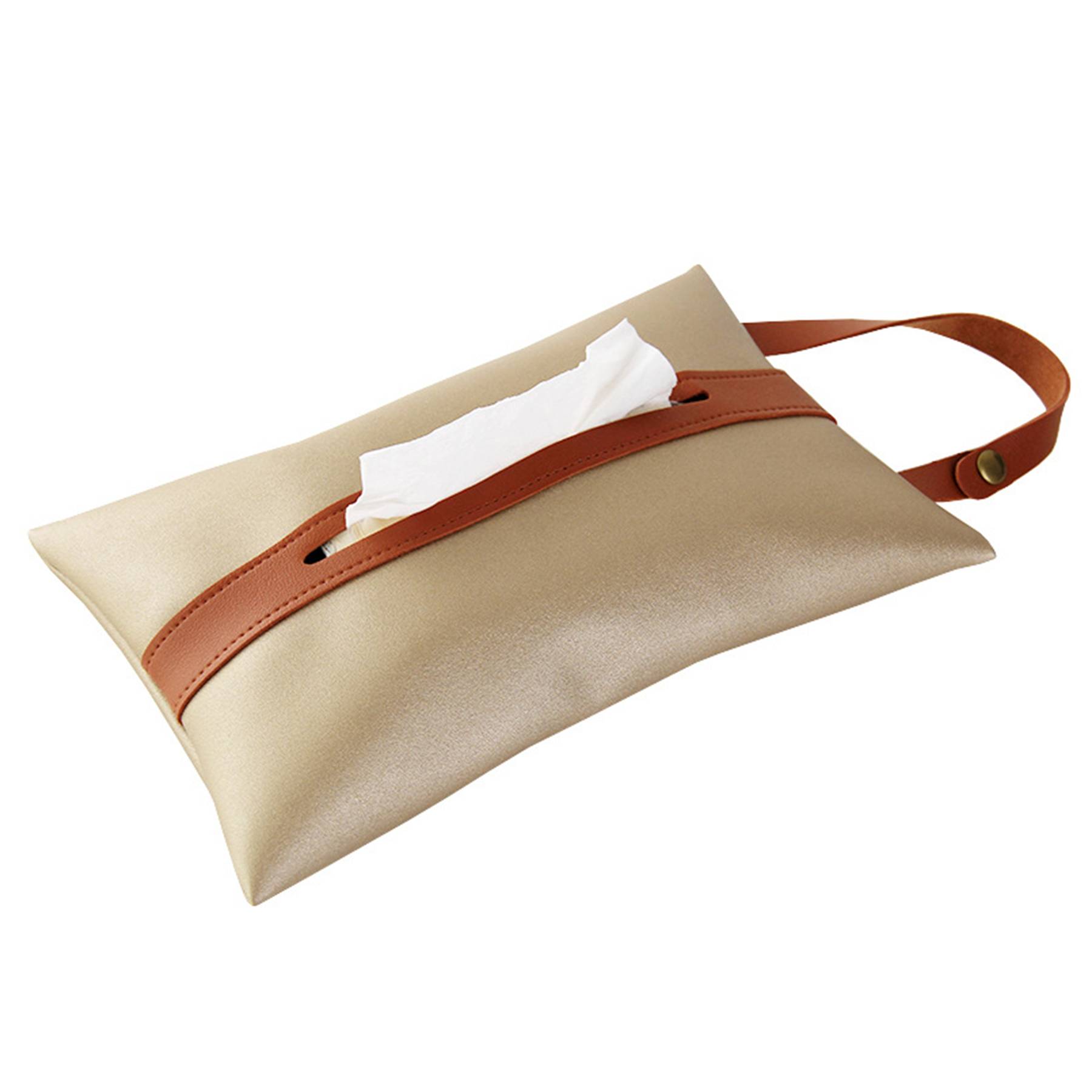 PU Leather Tissues Box with Hanging Strip 3