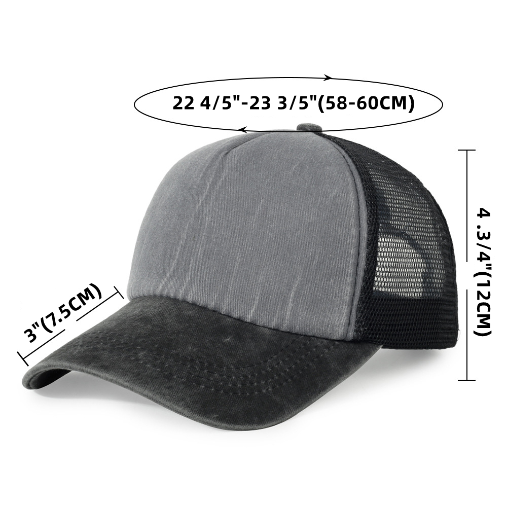 5 Panels Trucker Mesh Back Baseball Cap 4
