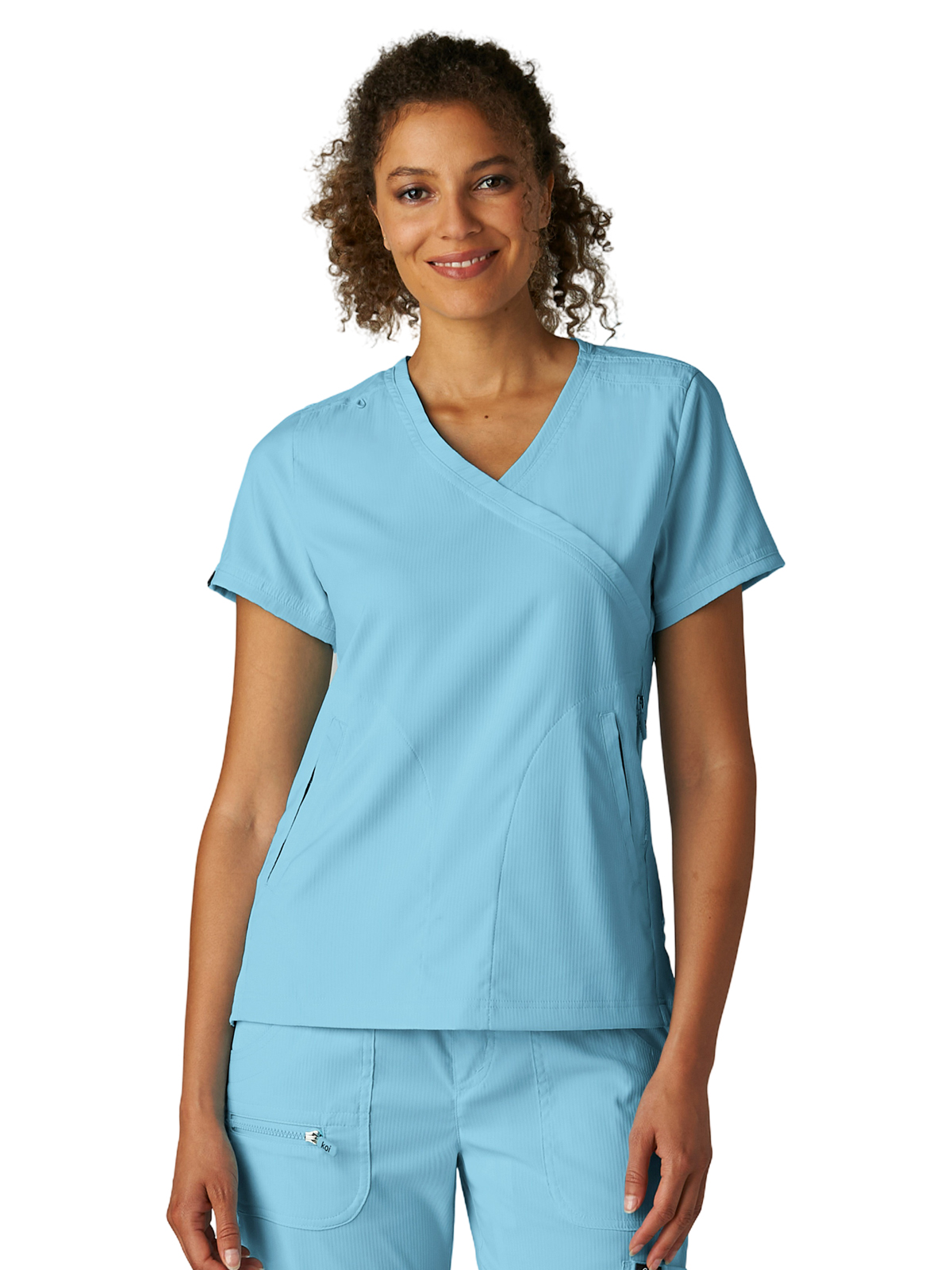 koi - Lite - Women's Three-Pocket Mock-Wrap Philosophy Top 33