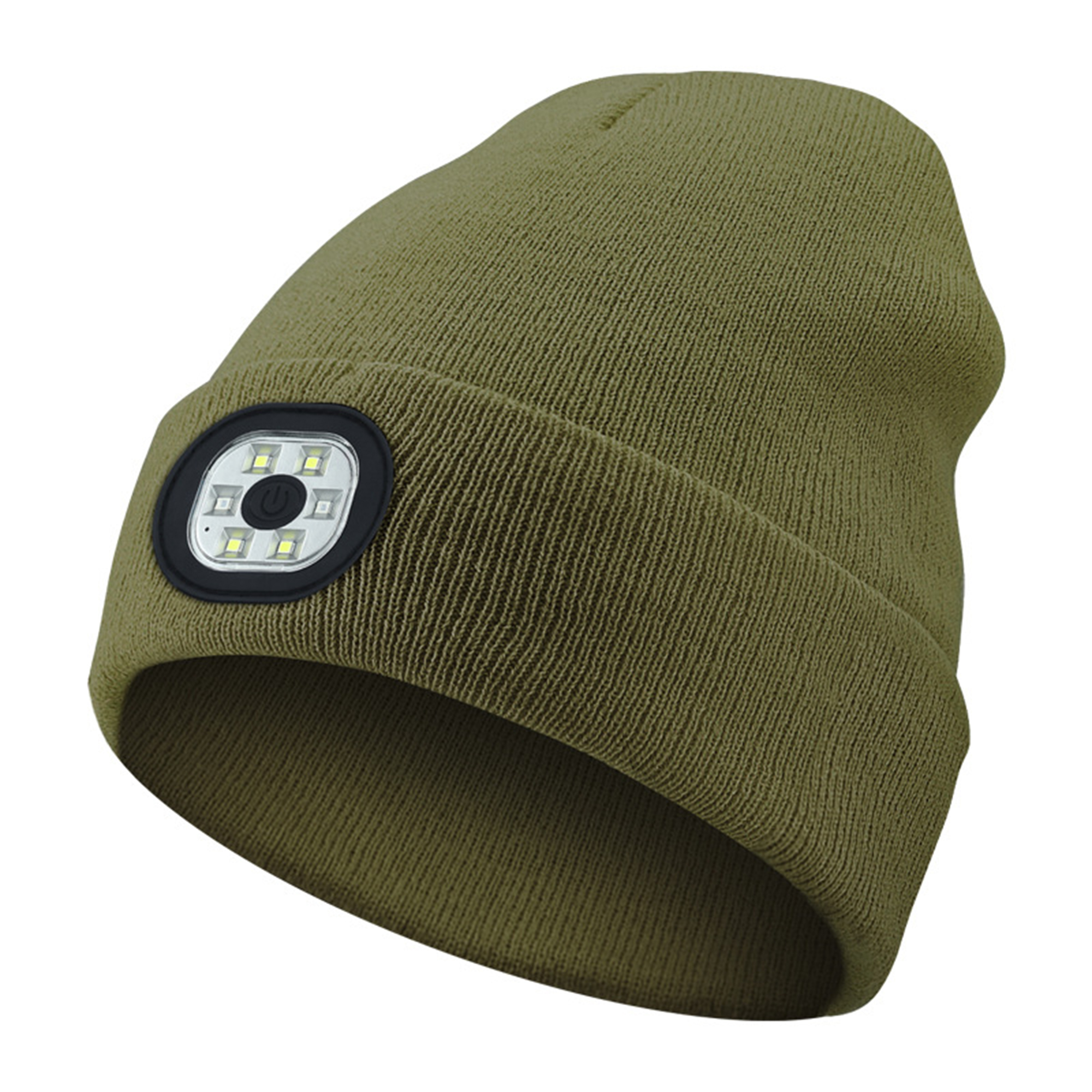 Acrylic Knit Beanie With Rechargeable LED Light 7.87" x 8.6" x 2" 5