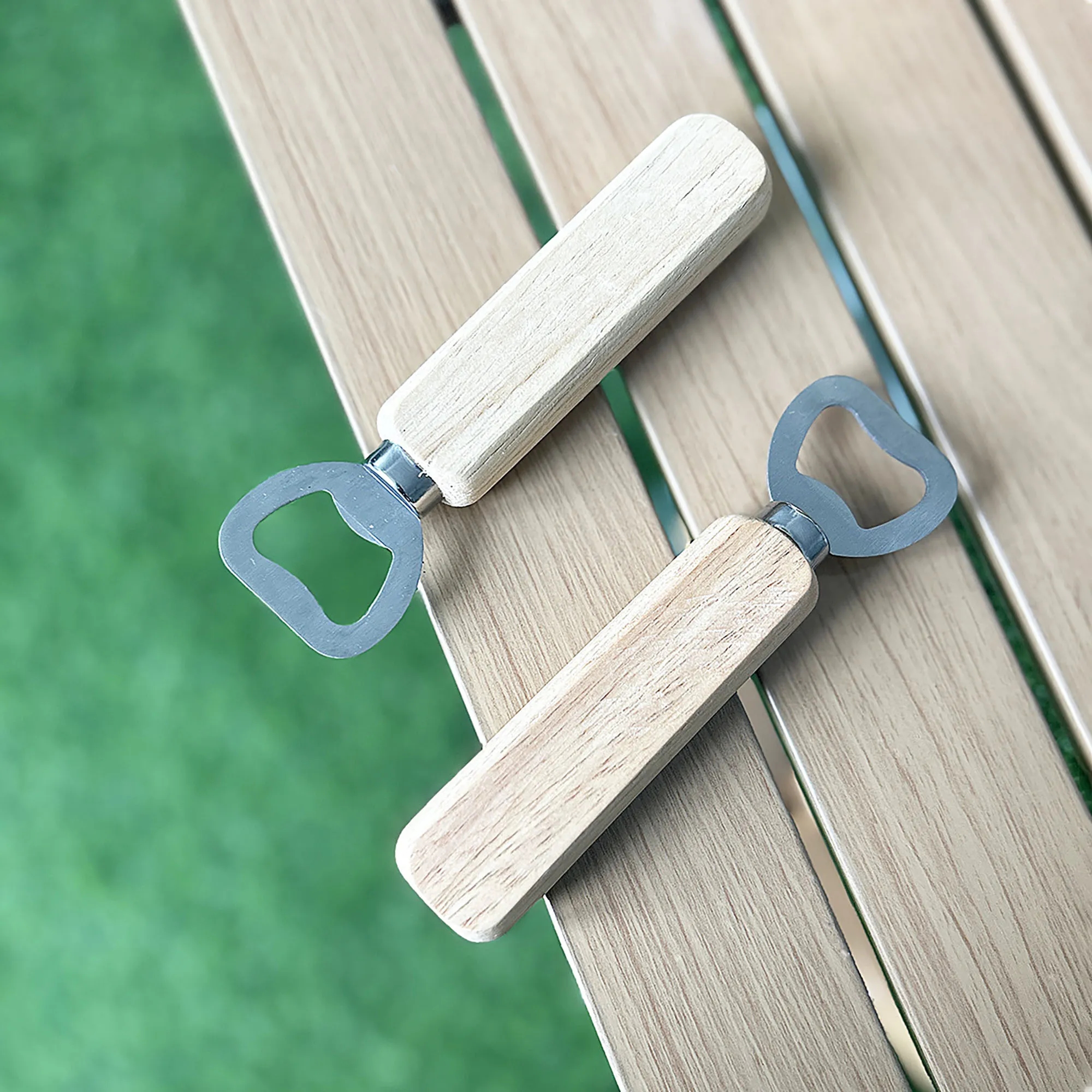 Wooden Handle Beer Bottle Opener With Logo For Party 3