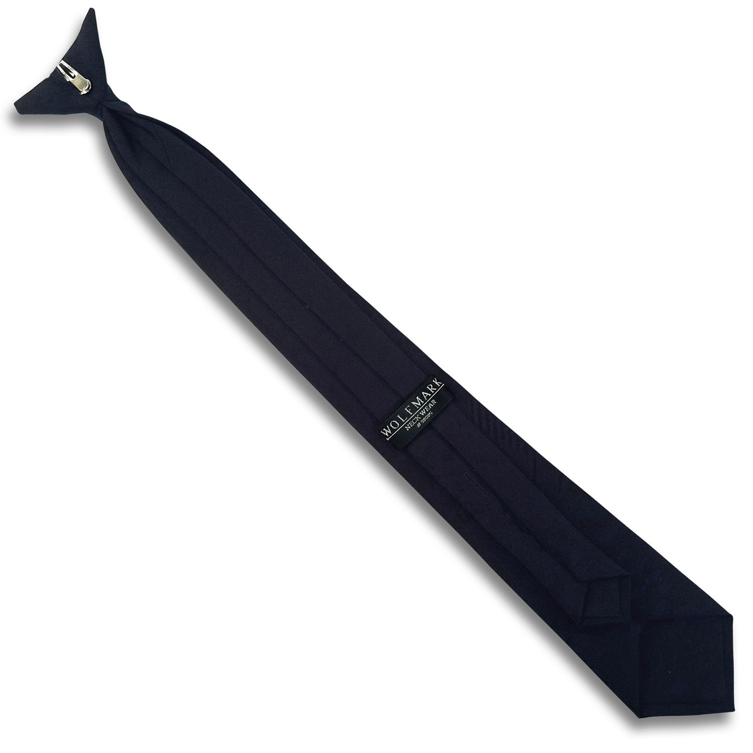 Light Navy Blue Velcro Poplin Tie - 18" 2