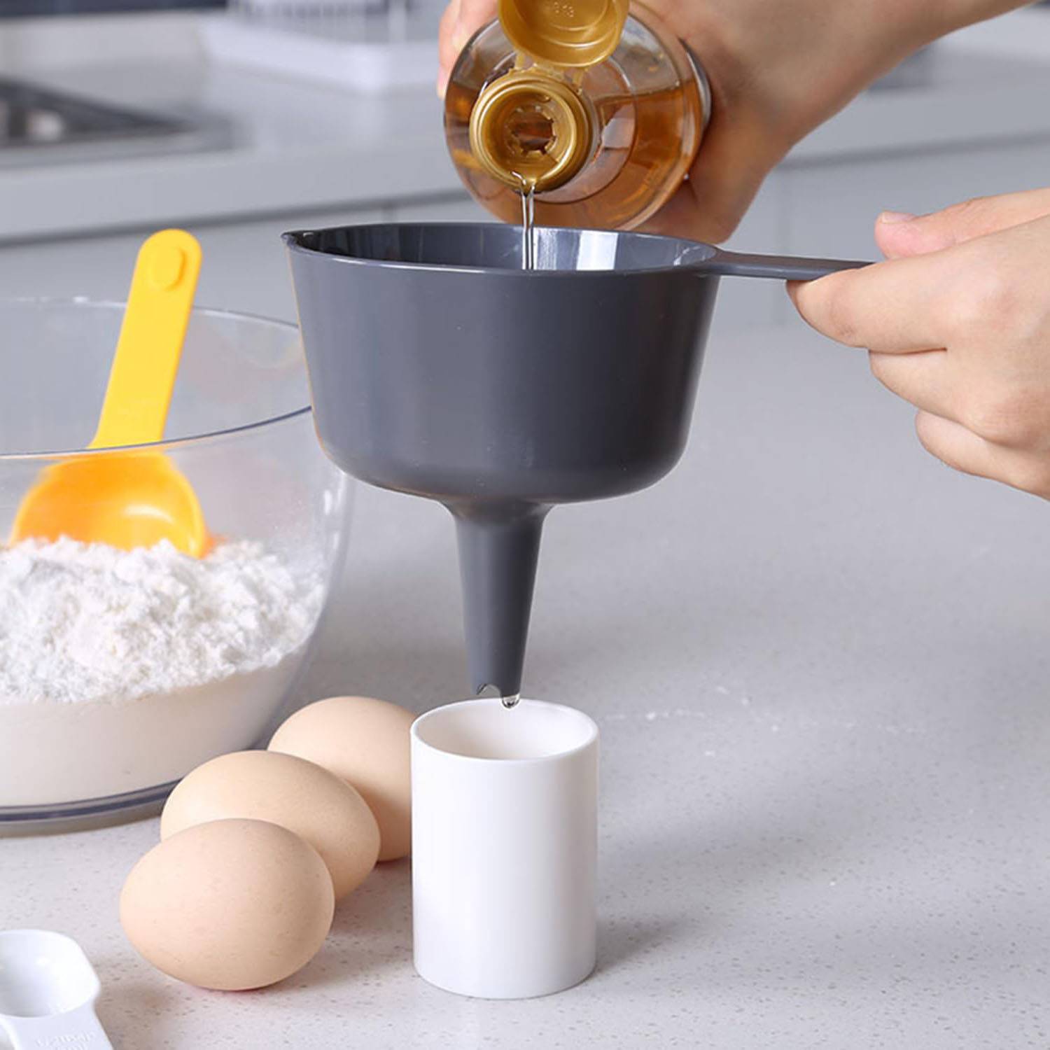 9-Piece Nesting Clear ABS Kitchen Measuring Set 8