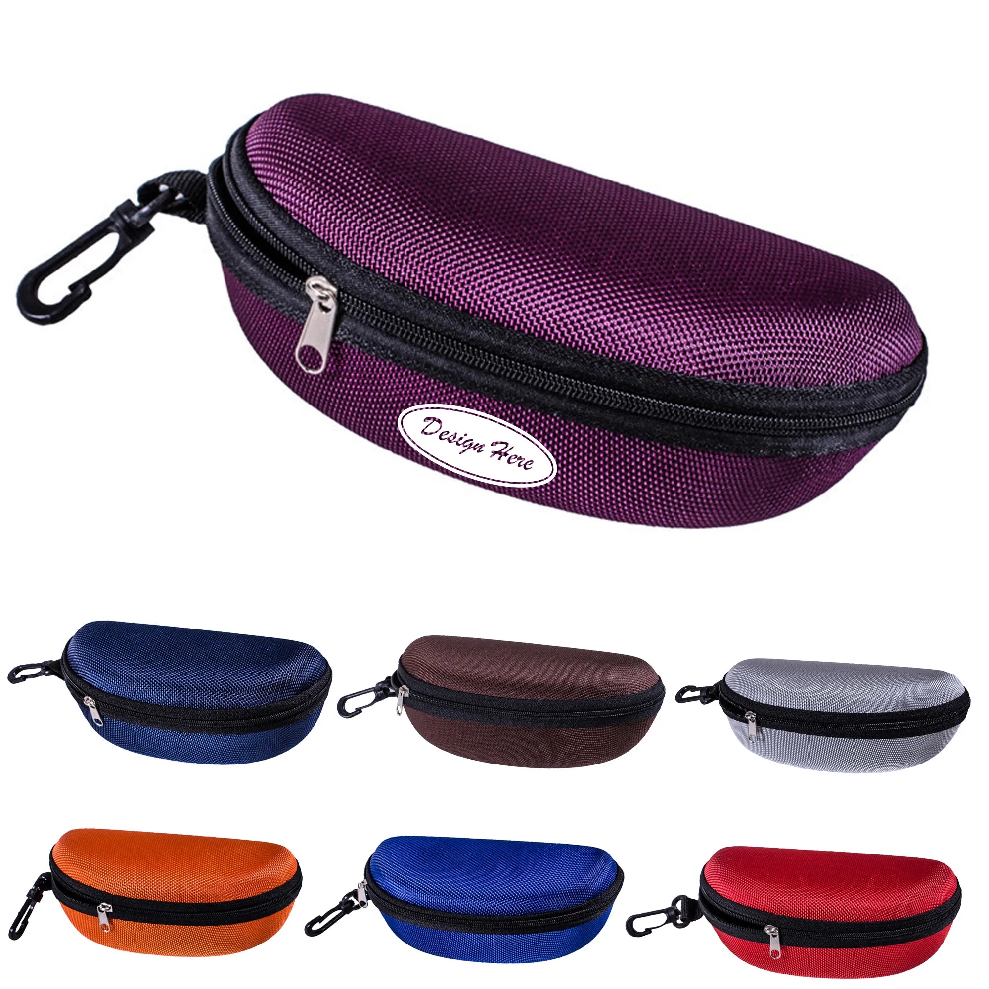Portable Sunglasses Case With Zipper Hook 3