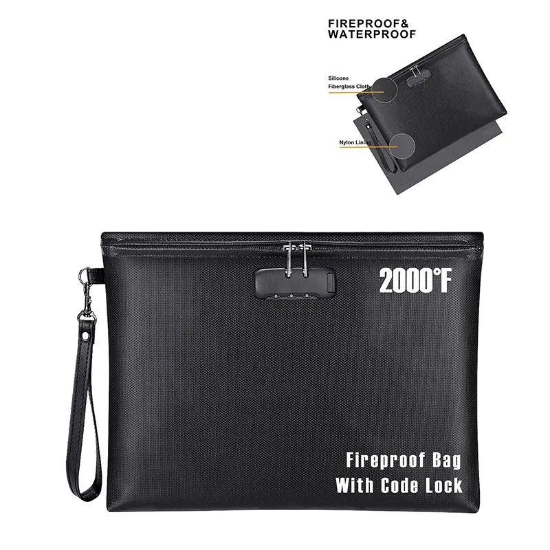 Fireproof File Bag With Lock Zipper 2