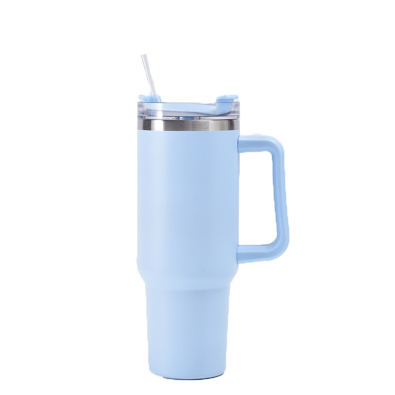 30 oz Vacuum Tumbler W/ Handle & Straw 19