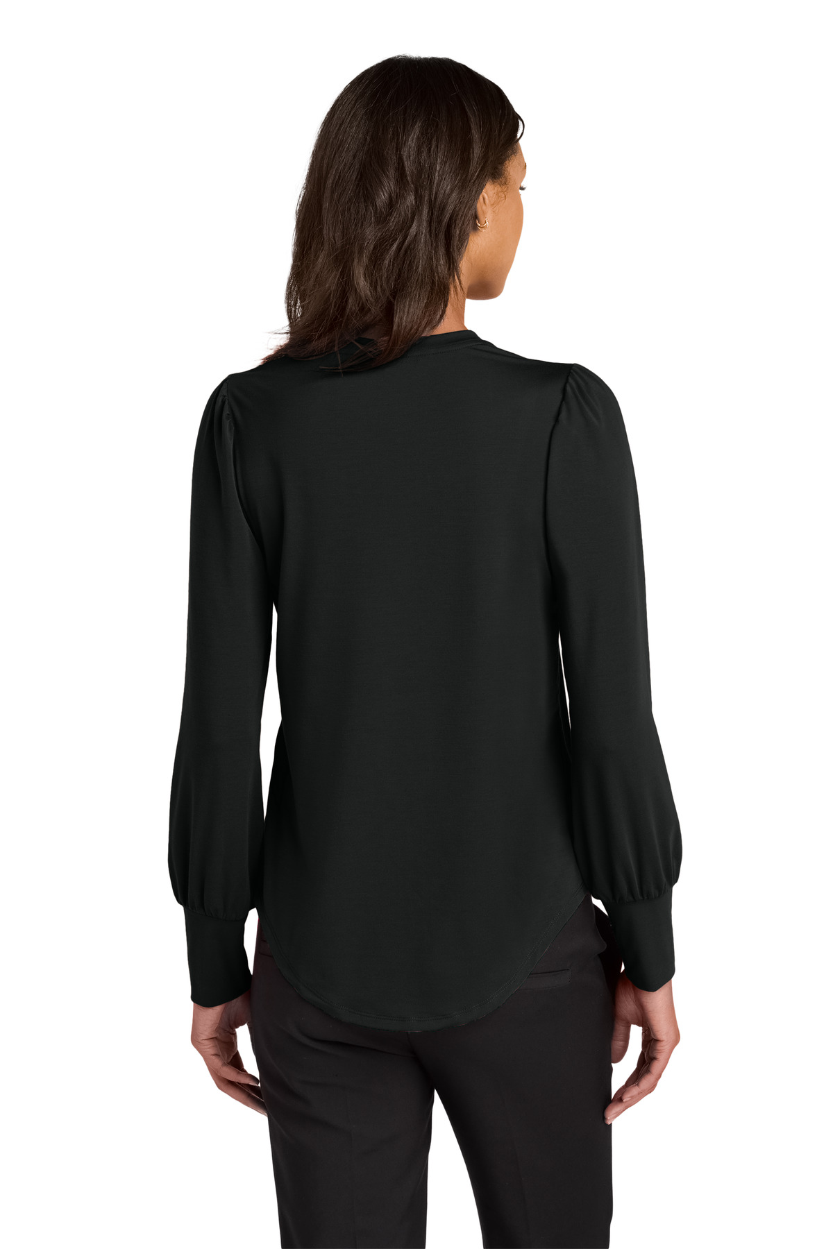 Mercer+Mettle Women's Stretch Jersey Long Sleeve Blouson Top MM1019 45