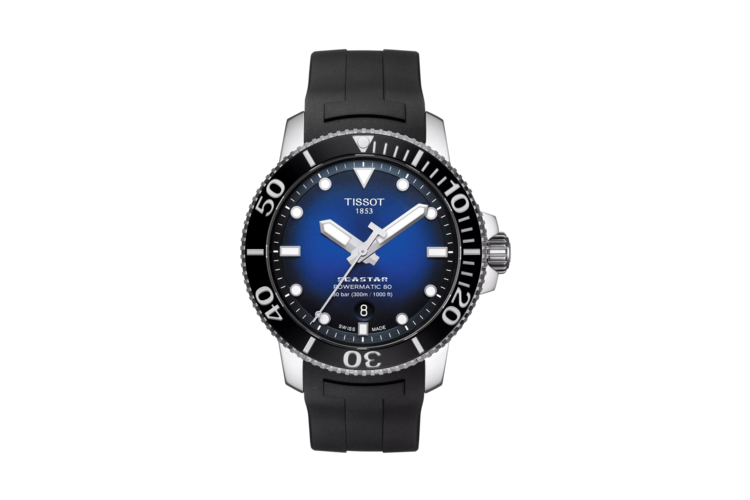 Tissot Seastar 1000 Black Rubber Strap Watch 1