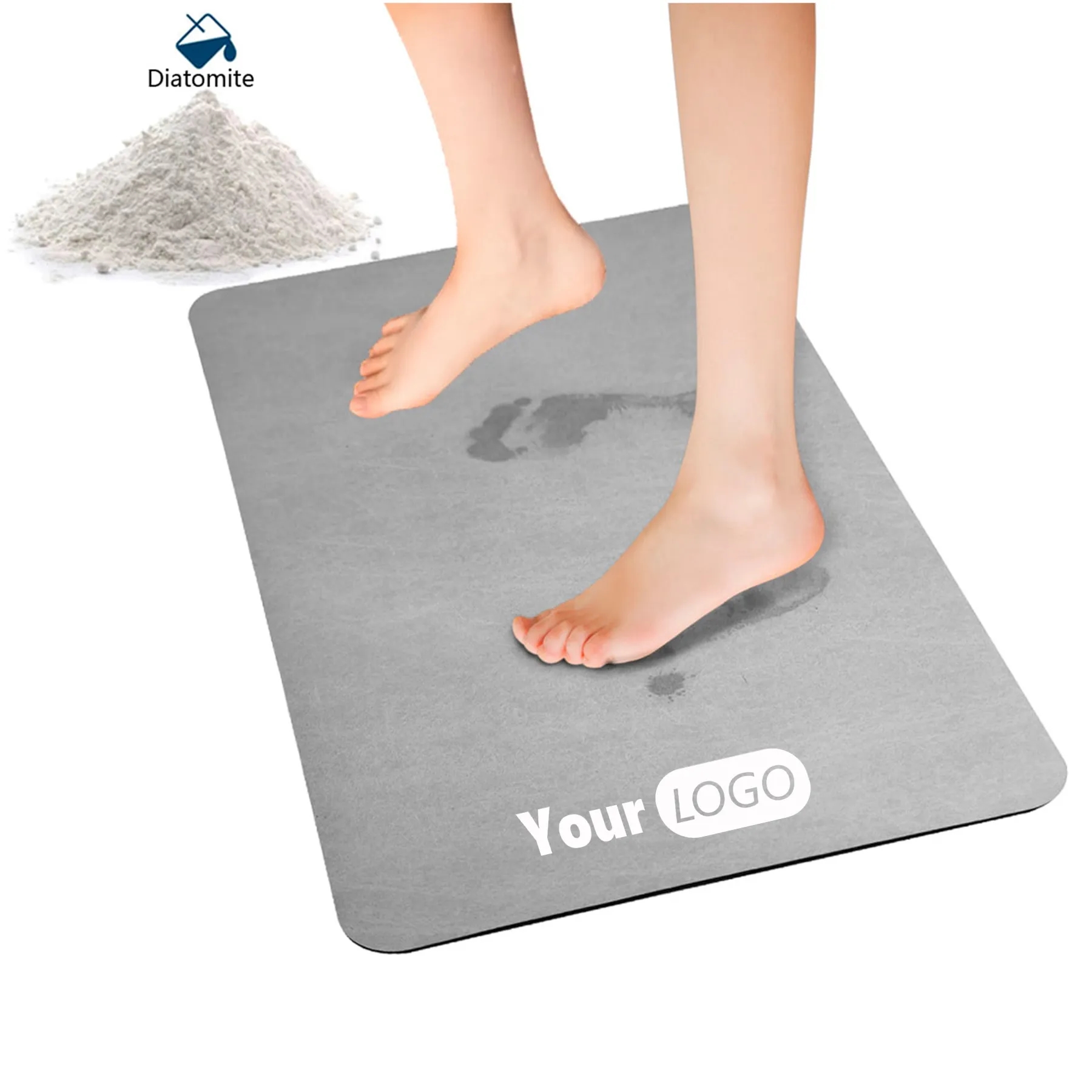 Diatomaceous Earth Bath Mat 23.62" x 15.35" x 0.35" 2