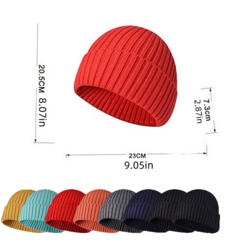 Customized solid color knitted hat 7