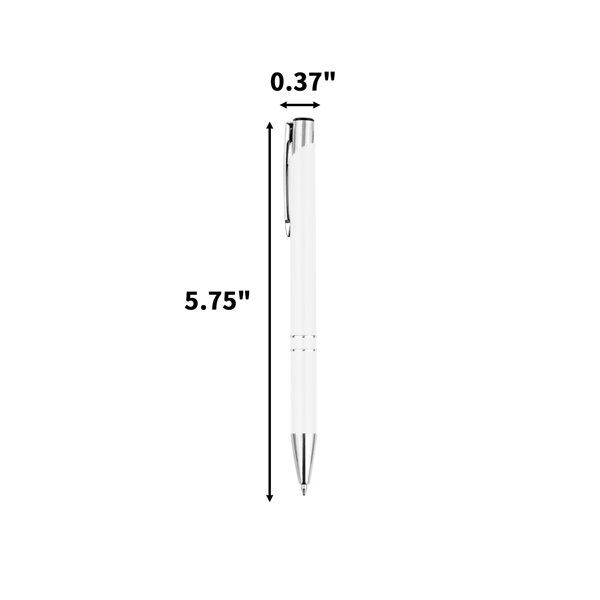 Aluminum Click Action Ballpoint Pen With Chrome Clip 2