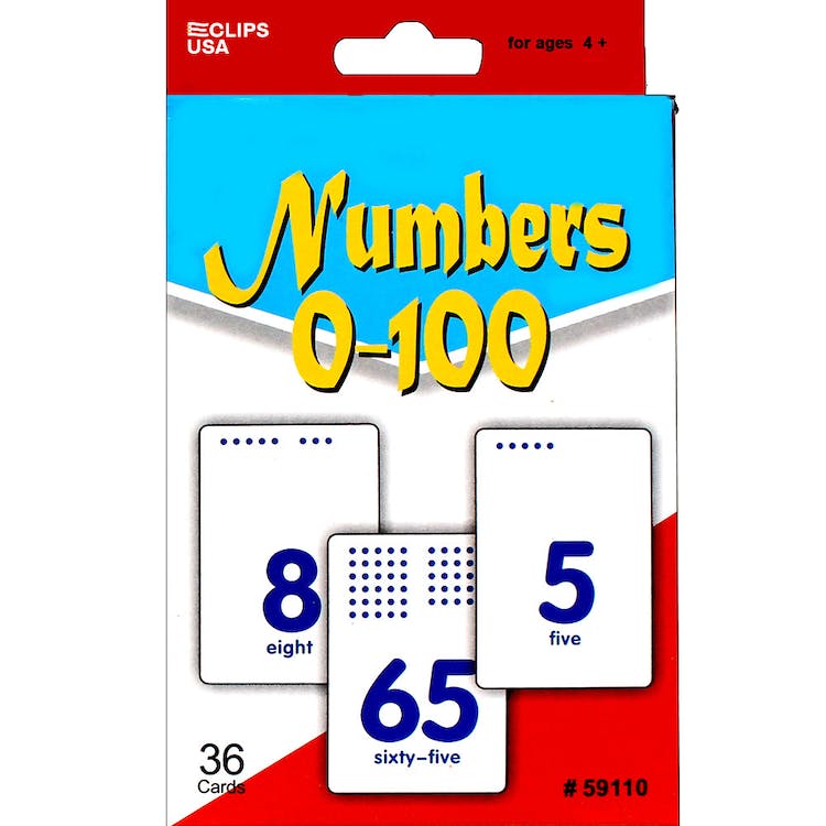 Number Flash Cards - 0-100 36 cards 1