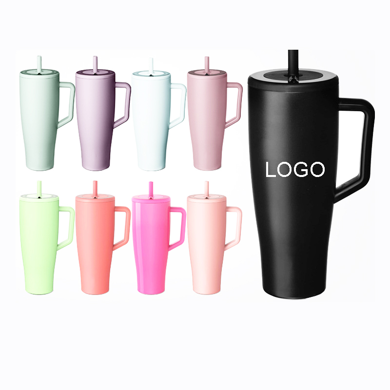 40 oz Double-Walled Stainless Steel Leak-Proof Tumbler with Straw 1