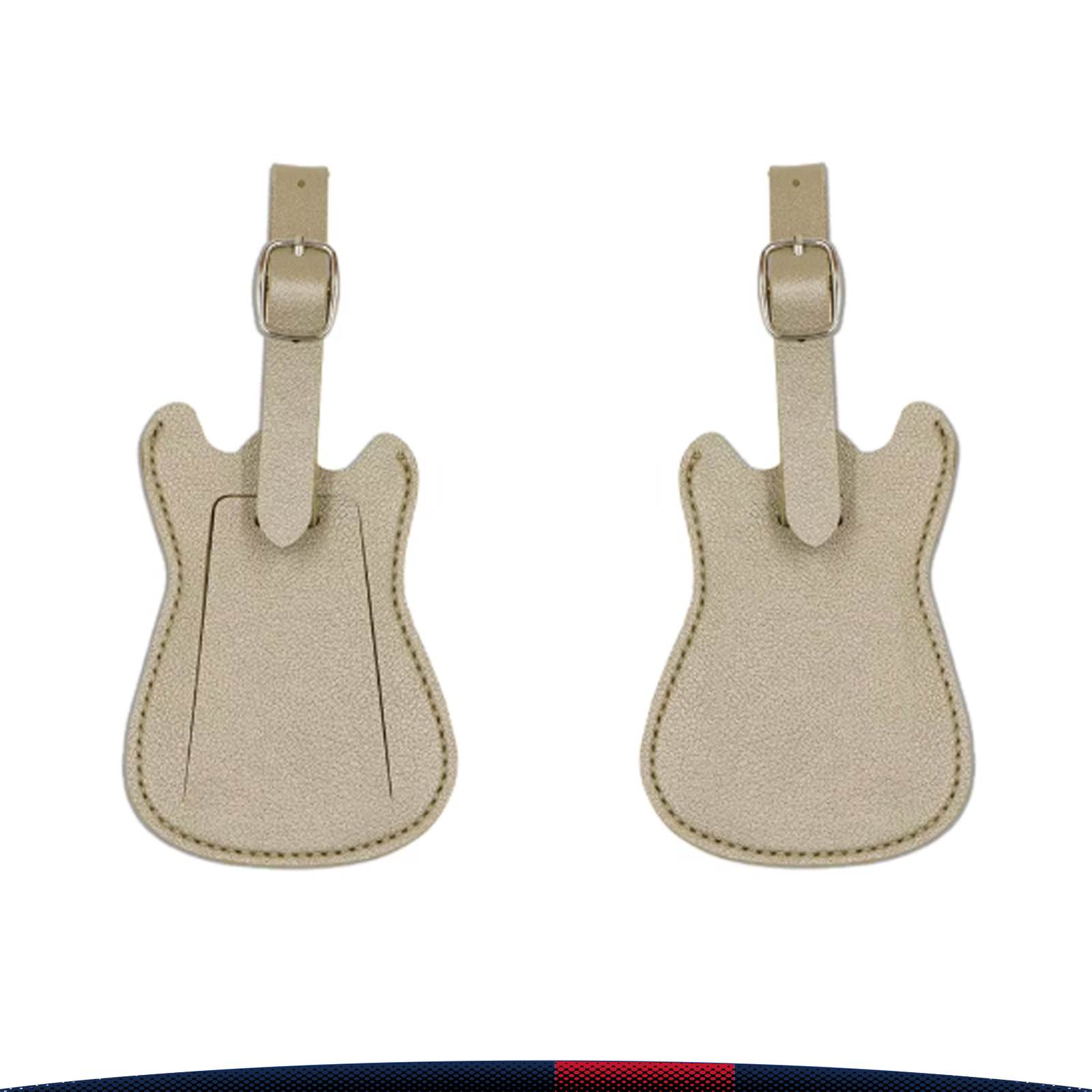 Travdex Guitar-Shaped PU Leather Luggage Tag 2