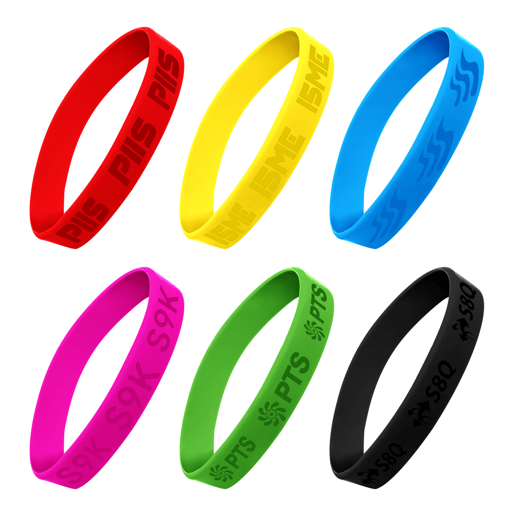 Three Color Segmented Silicone Bracelet 1