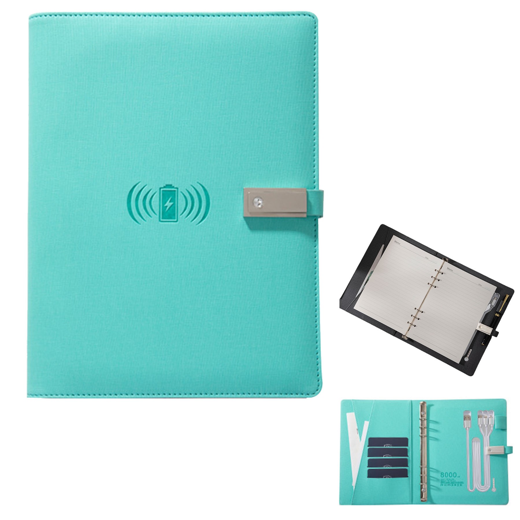 A5 Business Notebook With Wireless Charging and USB Flash 2