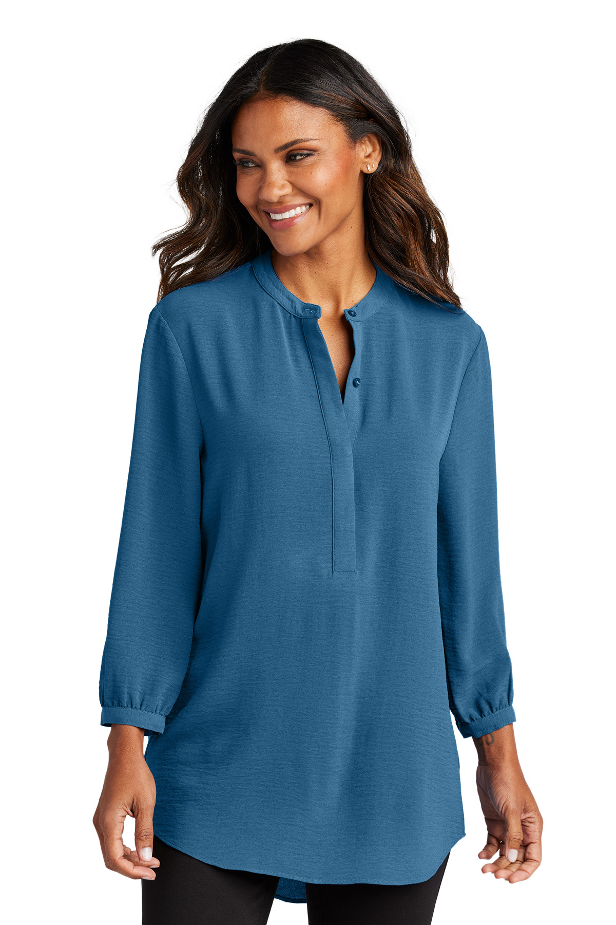 Port Authority Women's 3/4-Sleeve Textured Crepe Tunic LW713 13