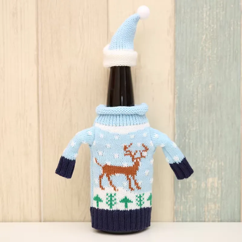 Christmas Wine Bottle Sweater Cover 9