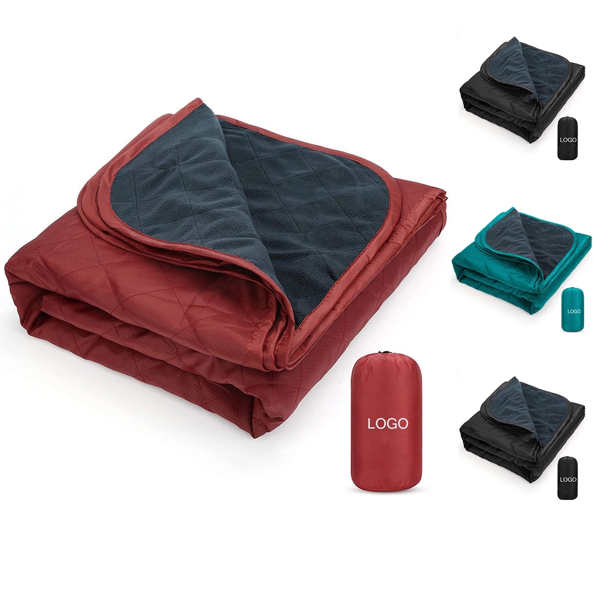 Waterproof Windproof Quilted Fleece Stadium Blanket 1