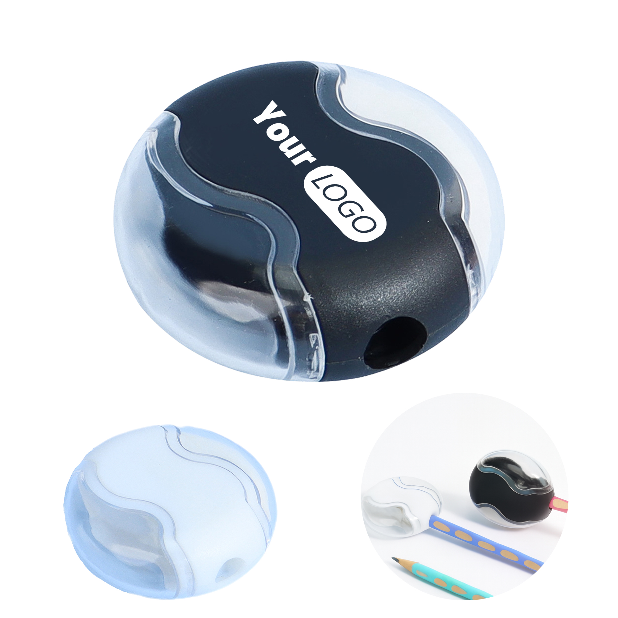 Single Hole Round Pencil Sharpener With Eraser 6