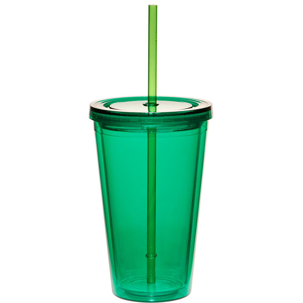 16 oz Double Wall Acrylic Tumbler with Straw 15