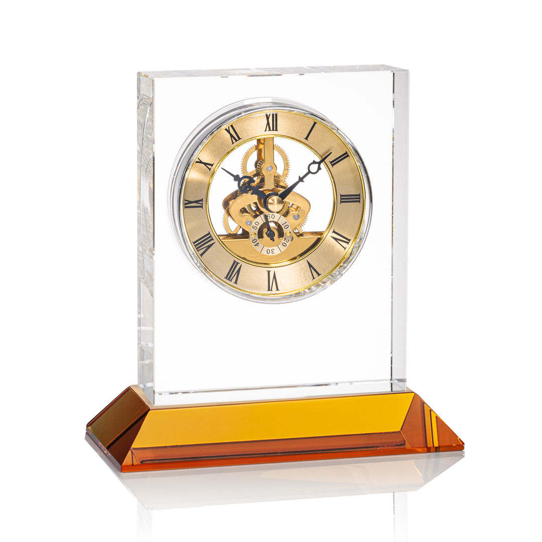 Ashland Clock on Base - Gold Dial 24