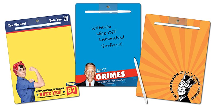 Political Memo Board - 8.5x11 Laminated - 14 pt. 2