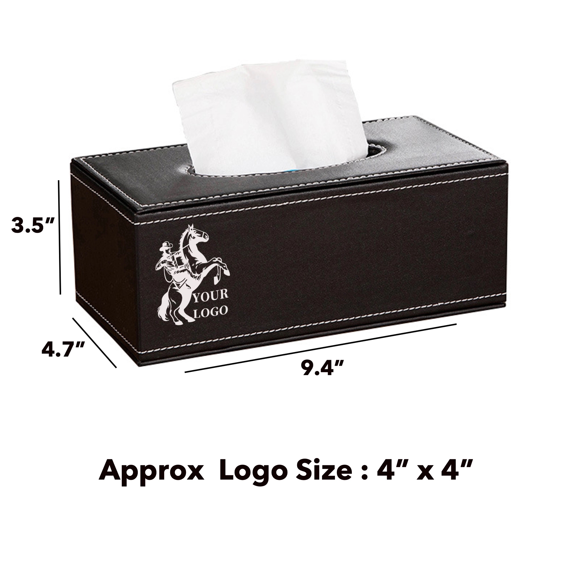 PU Leather Tissue Box Holder 3