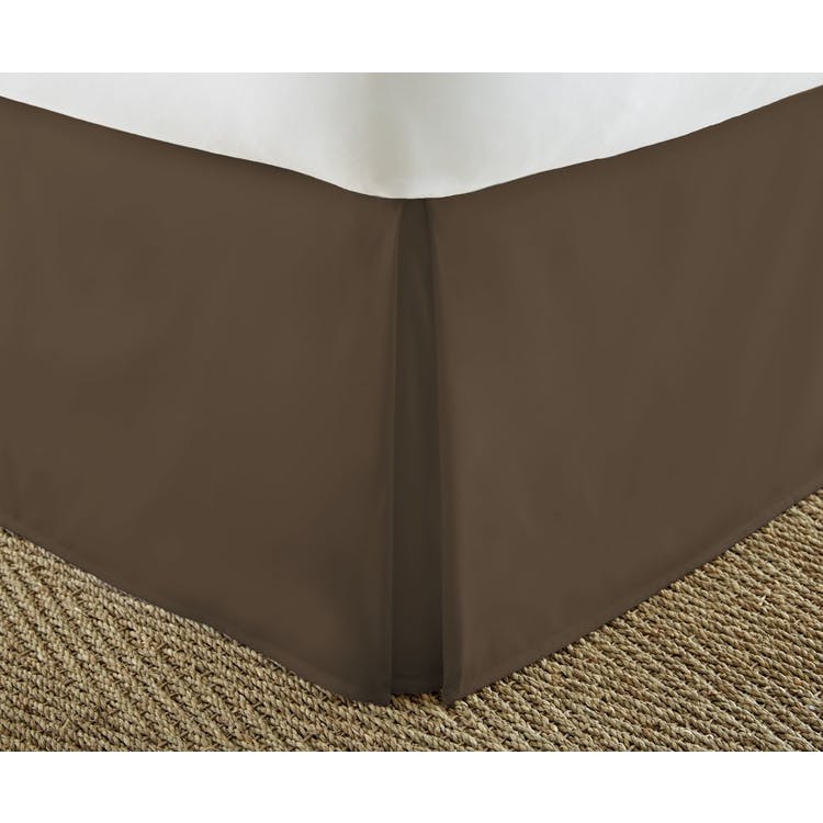 Premium Bed Skirts - Chocolate Twin XL Pleated 2