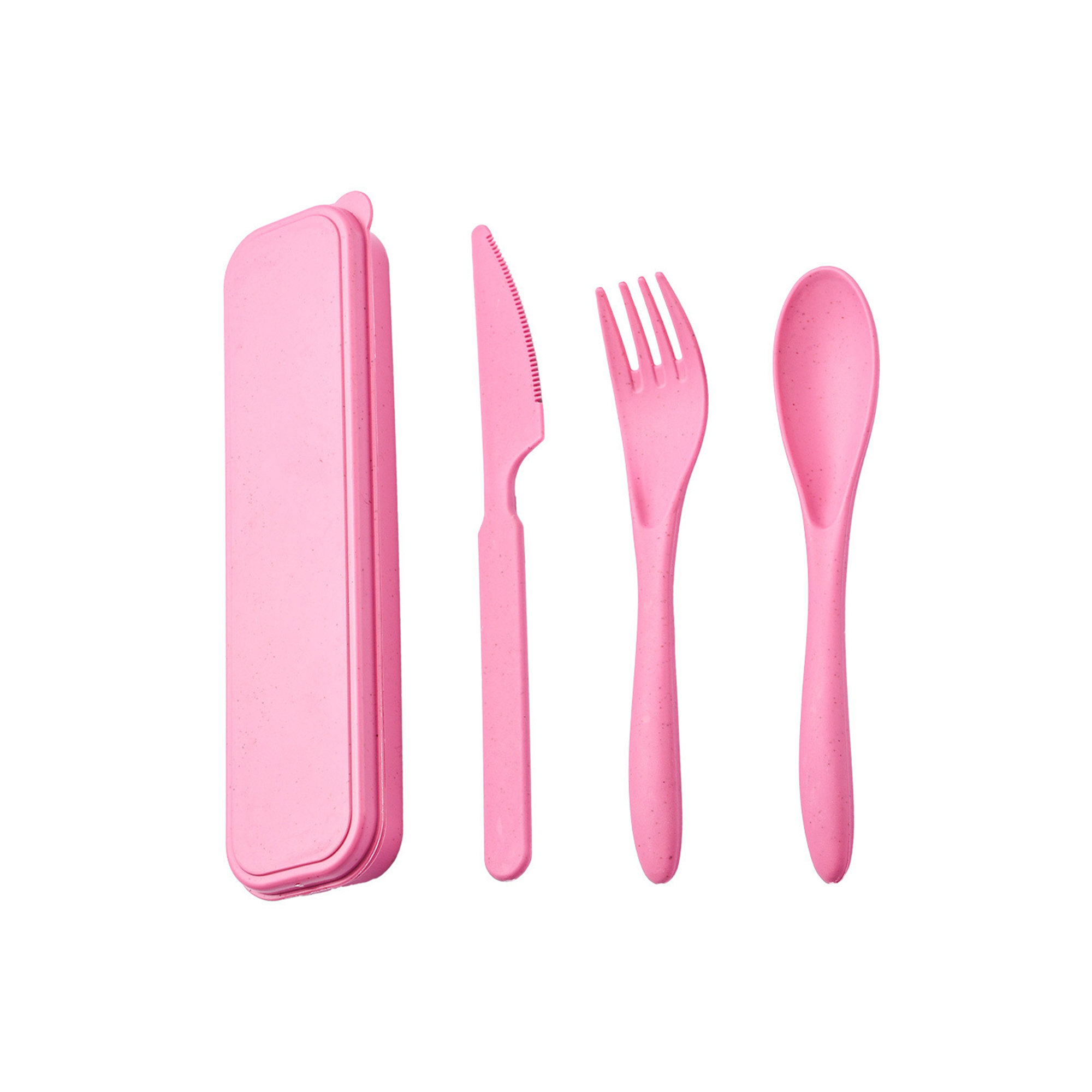 Wheat Straw Cutlery Travel Set With Carry Case 6