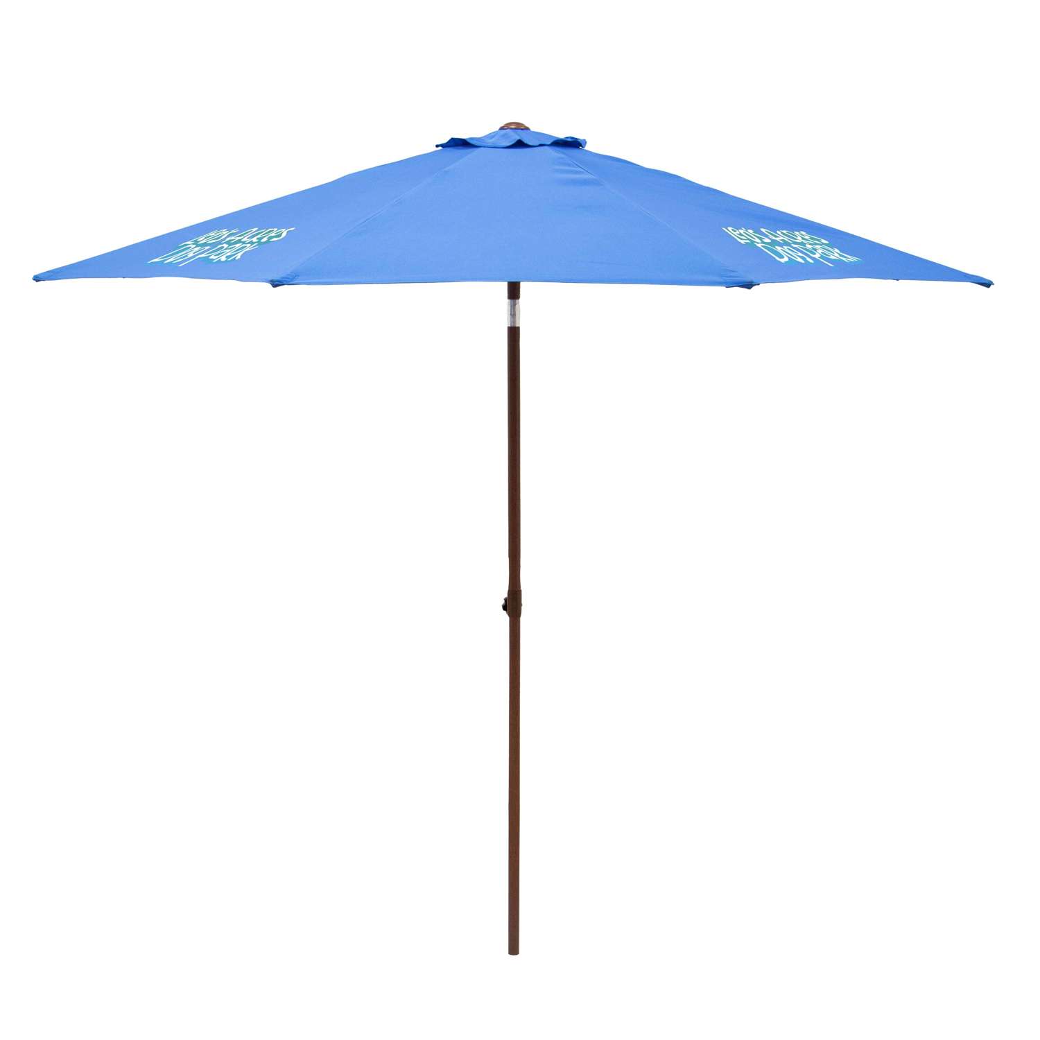 9' Wood Look With Tilt Market Umbrella Kit (4 Imprints)