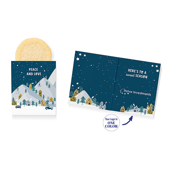 Foil-Stamped Stock Holiday Sentiment Mini Sweeter Card with Single Sugar Cookie 2