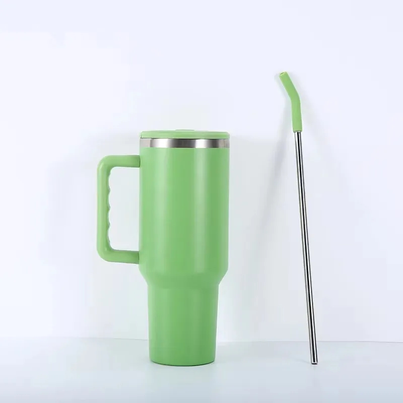 40 oz Tumbler with Handle and Straw Lid 6
