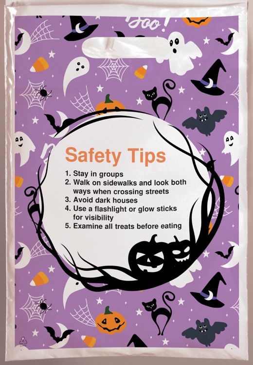 Halloween Scatter Design 1 Plastic Bags (9" x 13") 3