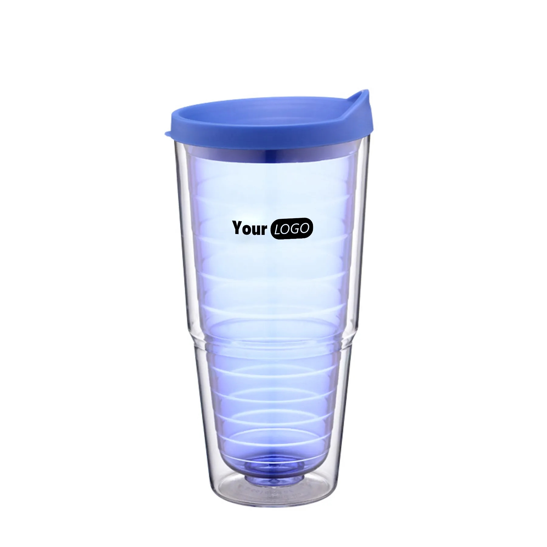 24oz Double Wall Solid Clear Orbit Acrylic Tumbler 1