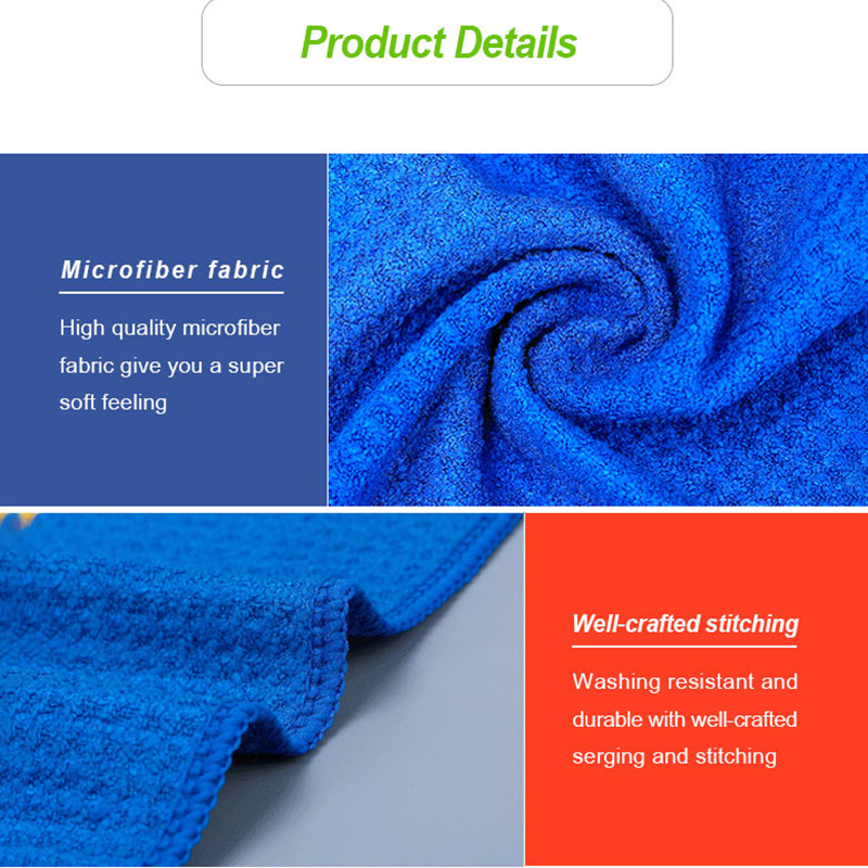 Microfiber Fabric Waffle Pattern Golf Towels w/Carabiner Clip 30