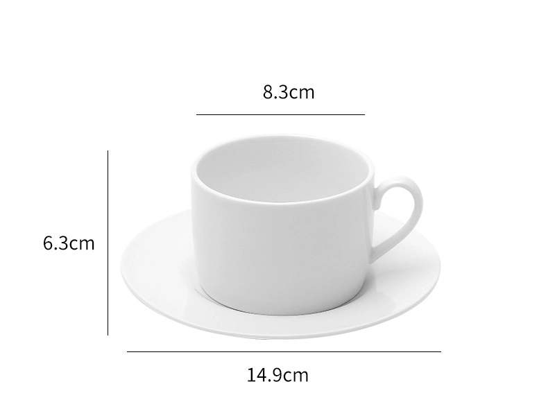 6 Oz Simply White Rim Round Cup And Saucer Set 7