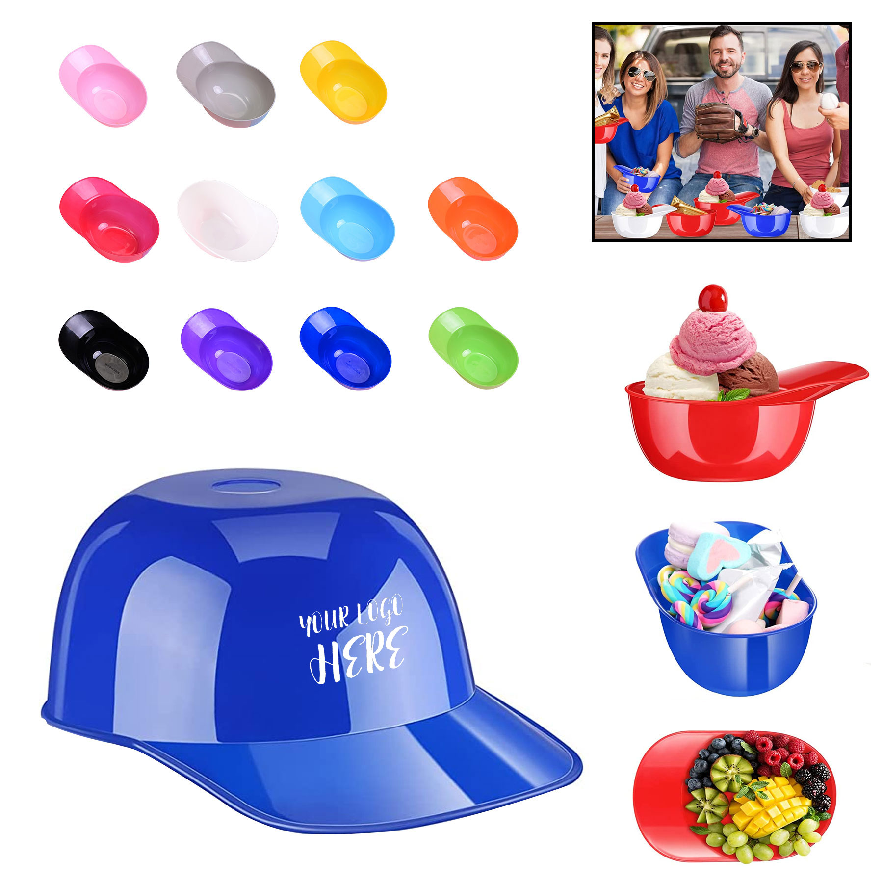 Baseball Helmet Ice Cream Snack Bowl  1