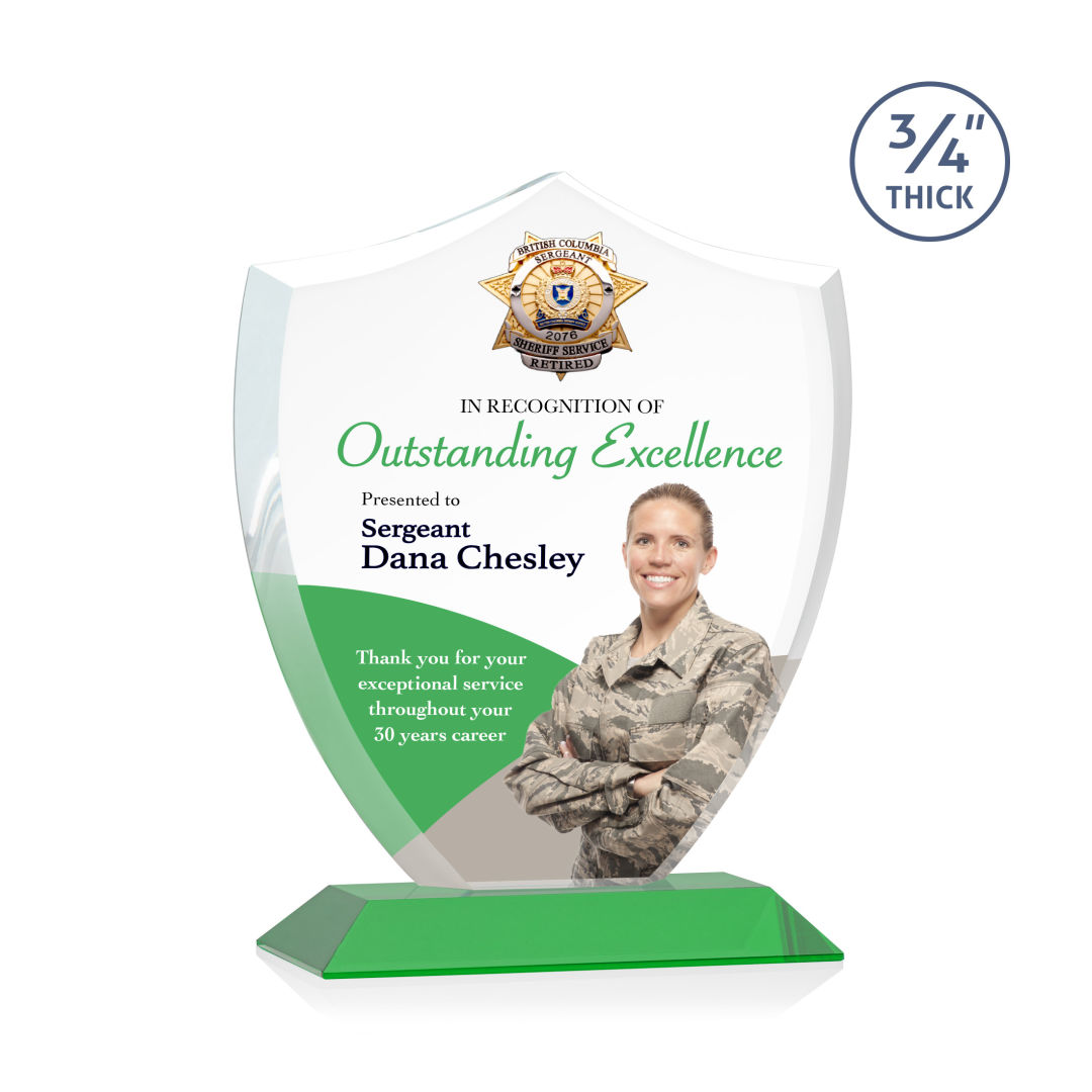 Scudo Shield VividPrint™ Award - Green 16