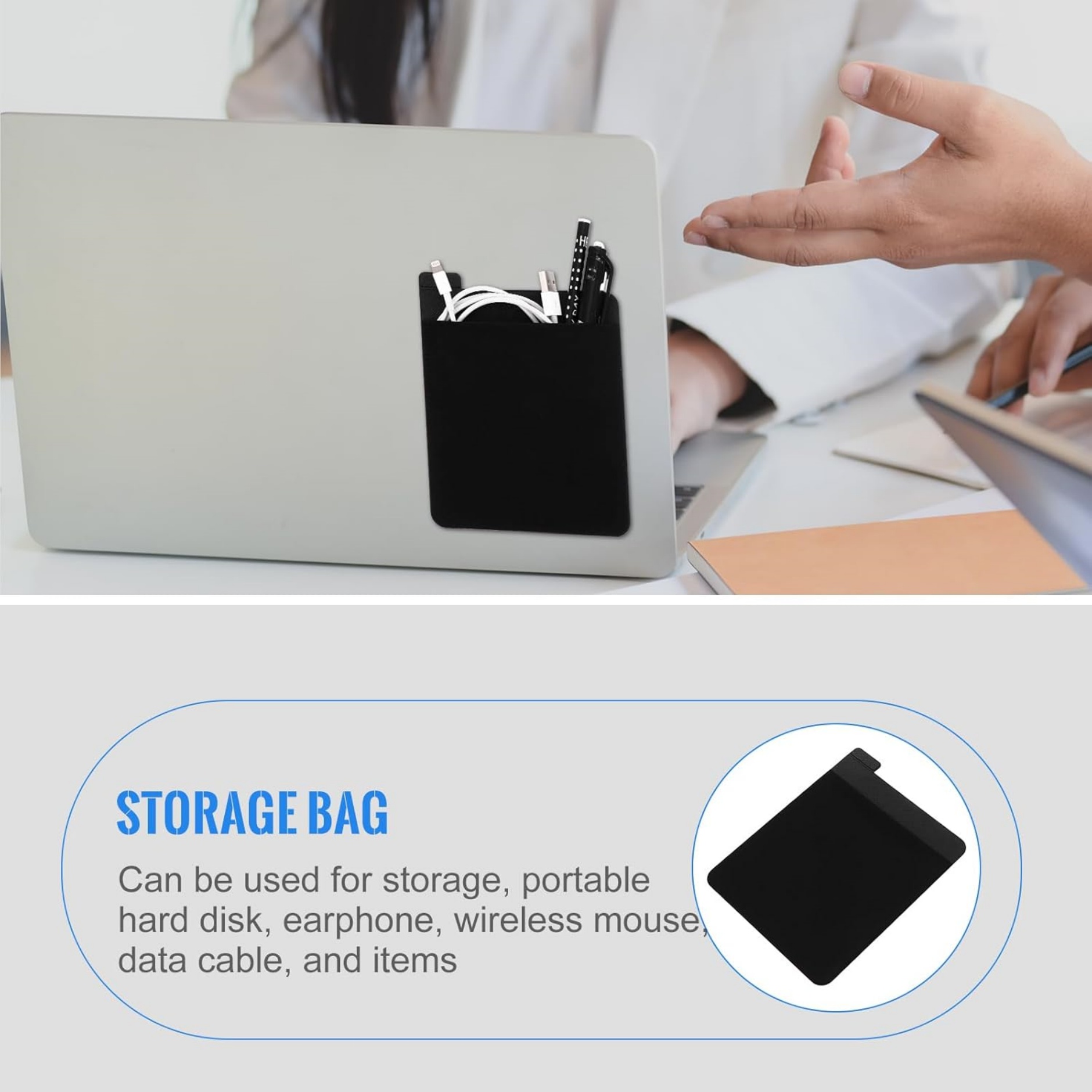 Adhesive Wireless Mouse Holder Sticker 5