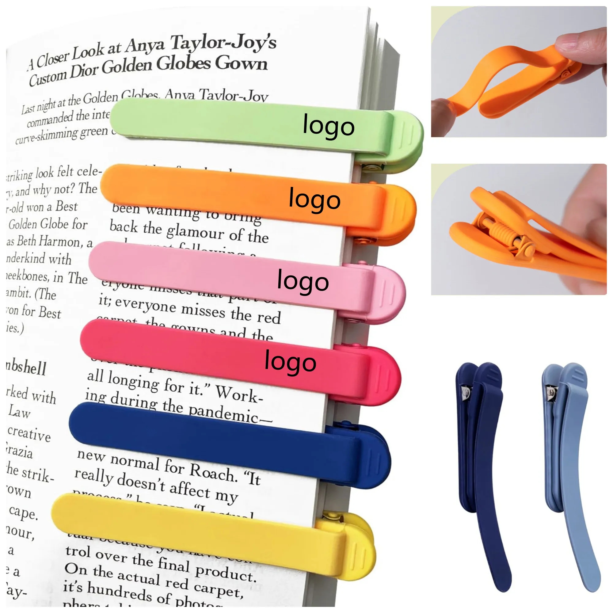 Automatic Bookmark Silicon Smart Book Page Clip 3