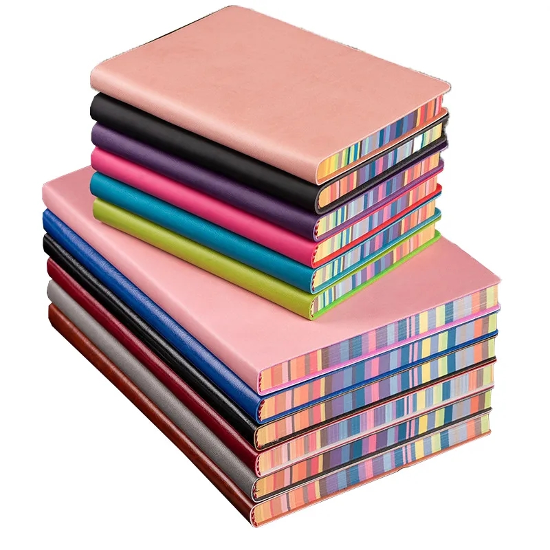 2025 A5 Soft Face Thickened Rainbow Edge Notebook