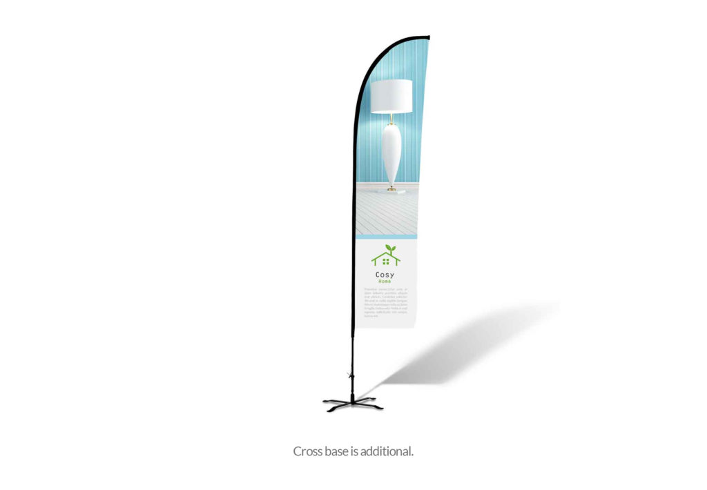 12ft Blade Feather Flag- Single-Side Imprint -Fabric Only 1